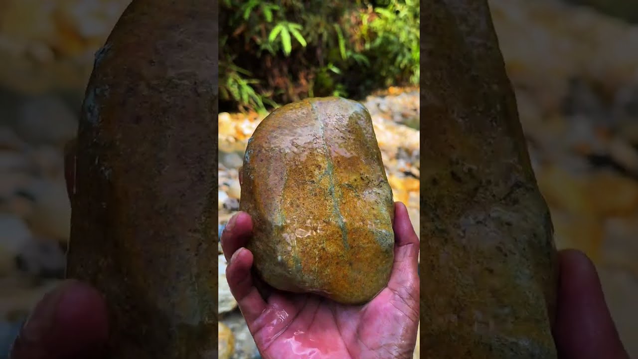 Hunting for unique stones beautiful motifs at gold mining #hunting #gemstone #goldmine 
