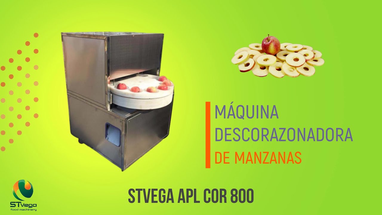 Máquina STvega Apl Cor H800 para descorazonar manzanas y cortarlas en gajos o rodajas