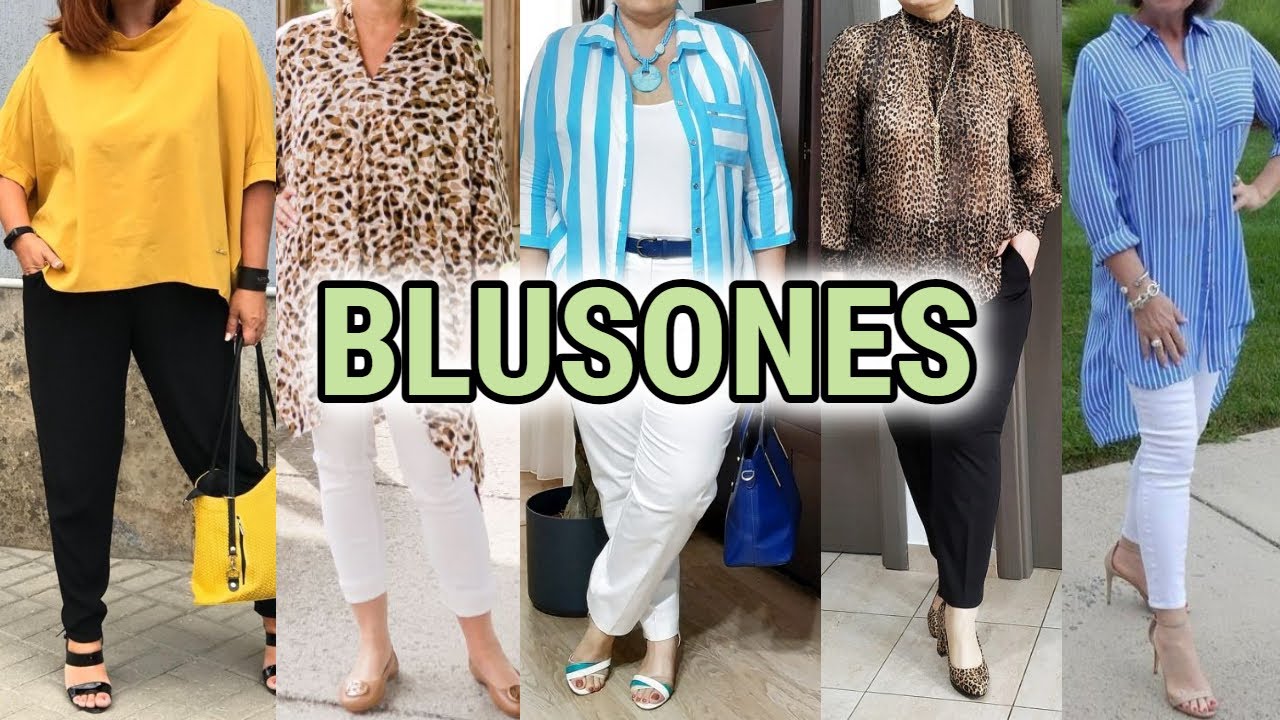 COMBINACIONES MODERNAS de ROPA con BLUSONES Y PANTALON para SEÑORAS de 60 70 80 AÑOS/ looks modernos