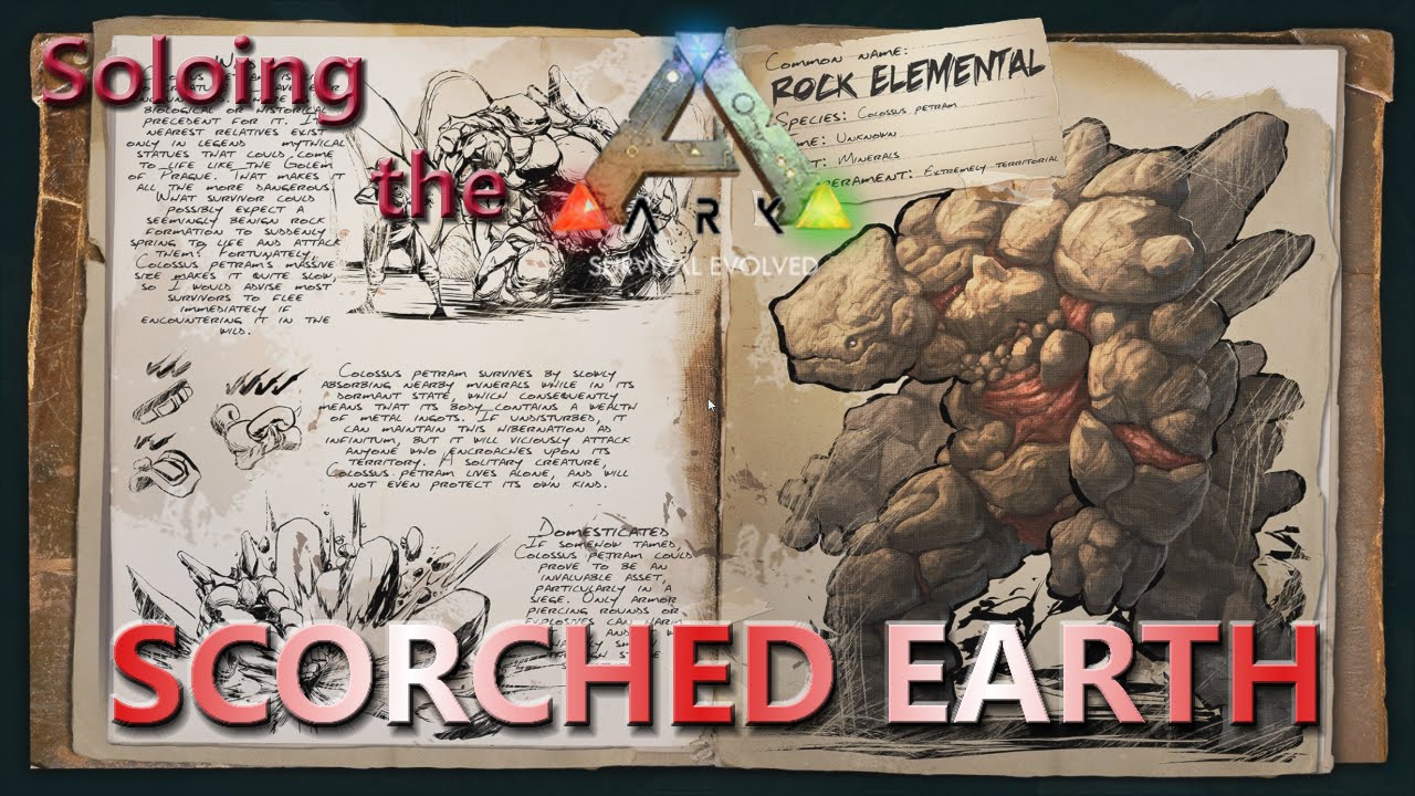 Solo taming a Rock Elemental! Soloing the Ark in Scorched Earth! E9