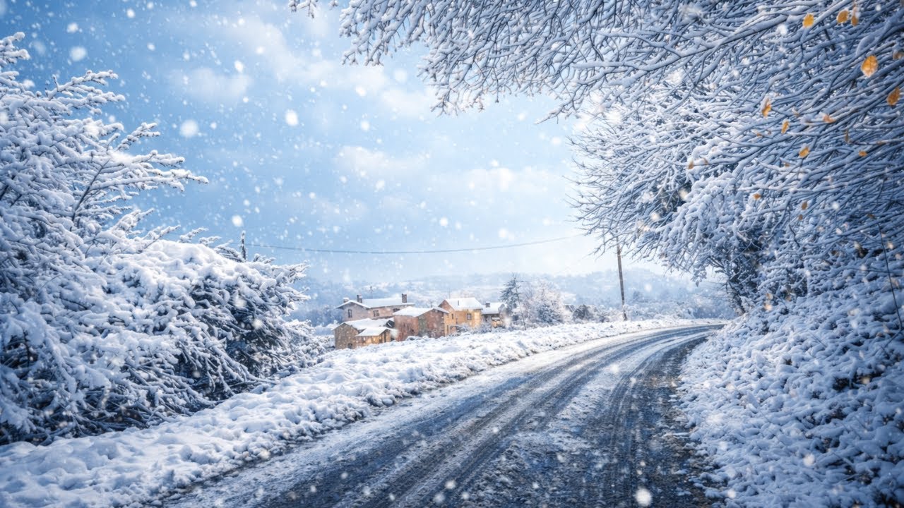 Heavy Snowstorm in the Italian Countryside | 4K ASMR Relaxing Winter Walk