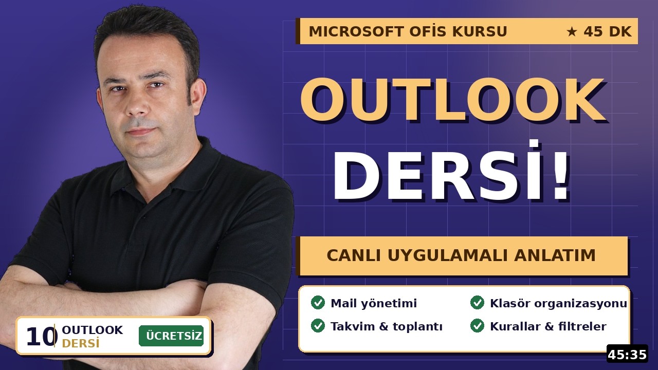 Outlook Kullanımı – Canlı Yayında Uygulamalı Anlatım-  Ömer BAĞCI