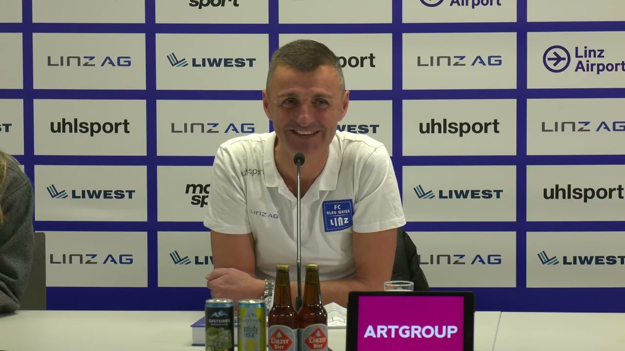 Pressekonferenz vor FC Blau-Weiß Linz vs. WSG Tirol
