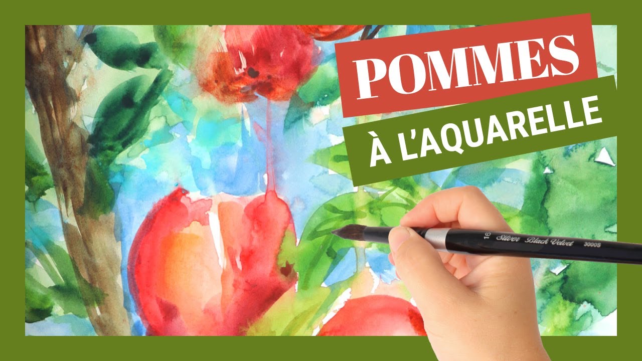 Peindre des pommes à l'aquarelle - FACILE