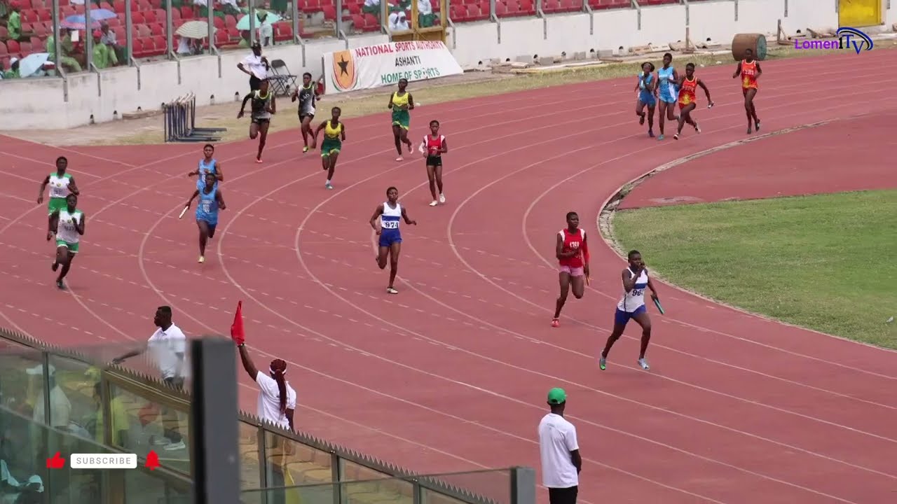 Girls 4x100m final. 47.83sec. Zone 2. Ashanti region inter-co 2026..