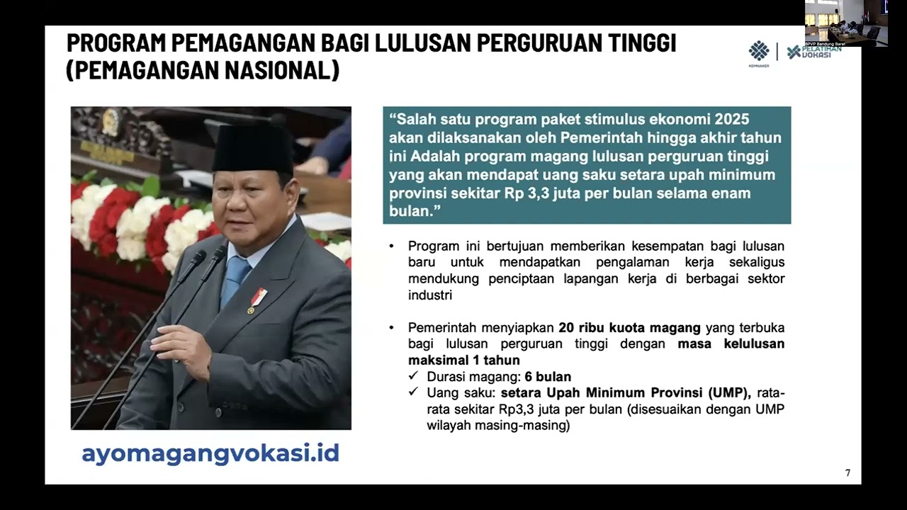 Sosialisasi Permenaker 6 Tahun 2025 dan Bimtek Sistem Penyelenggaraan Pelatihan Vokasi (Hari Ke-2)