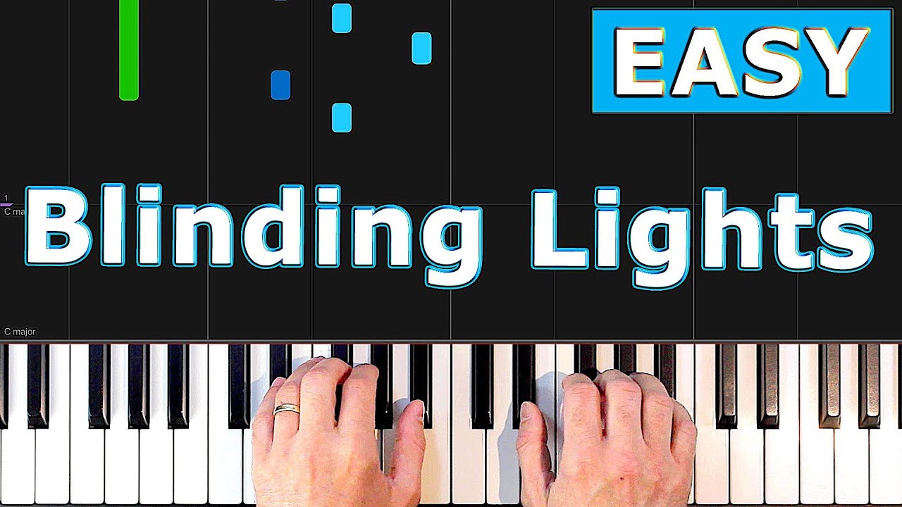 The Weeknd - Blinding Lights - EASY Piano Tutorial