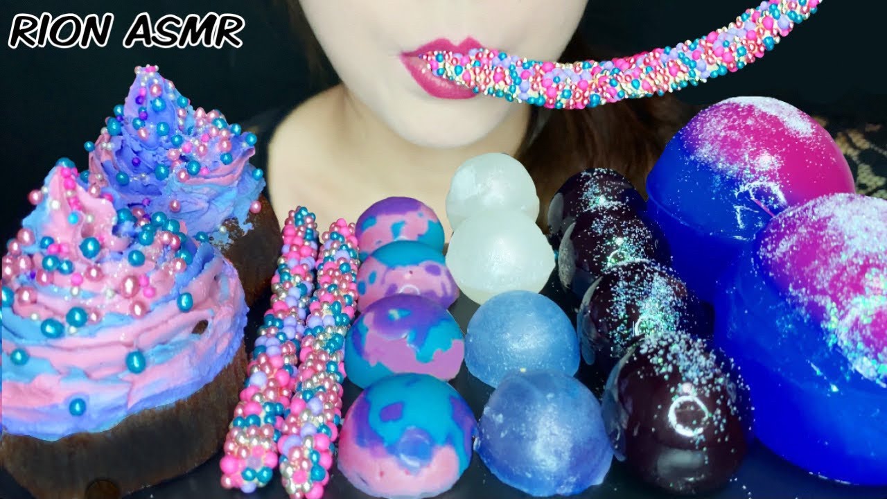 【ASMR】ギャラクシーデザート*galaxy desserts*갤럭시/MUKBANG 먹방 咀嚼音 食べる音 EATINGSOUNDS NOTALKING/KOHAKUTO ROPECANDY