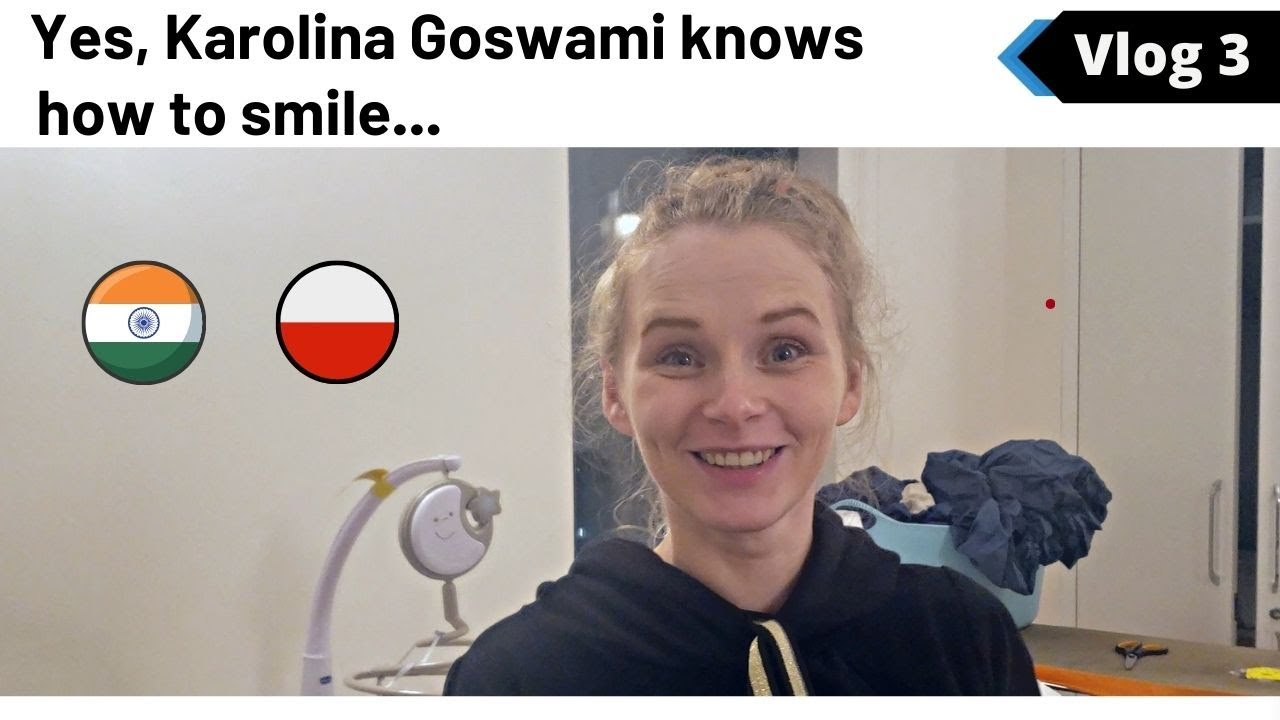 Is this her most genuine smile? 😎 | Karolina vlogs with Anurag