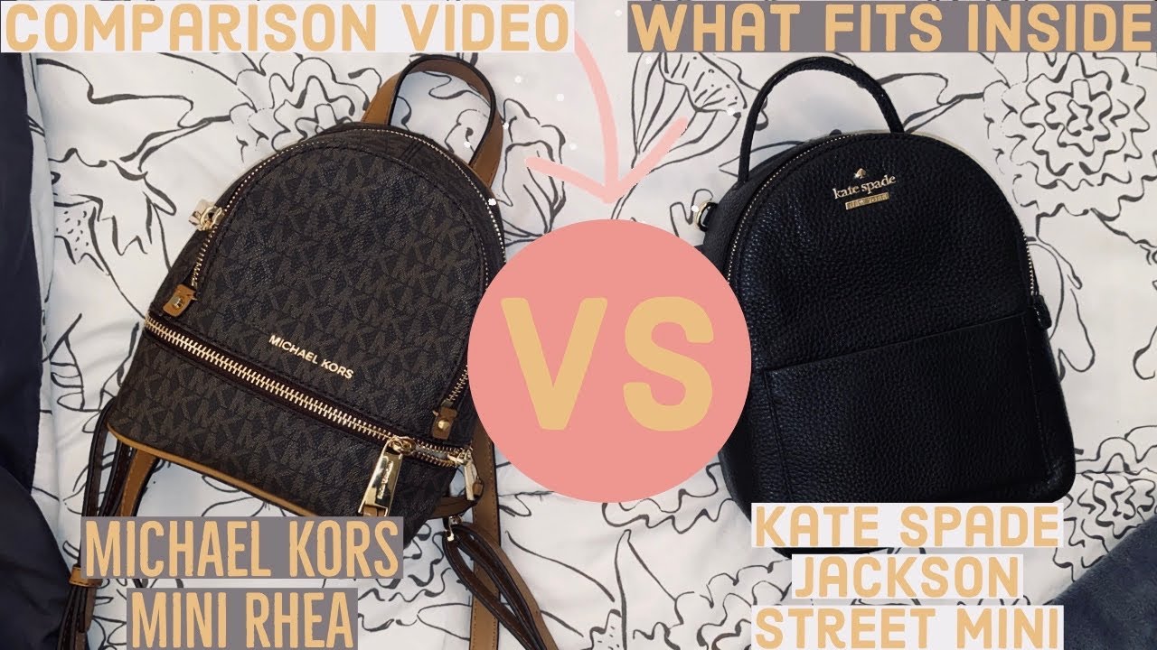 Michael Kors Mini Rhea VS Kate Spade Jackson Street | Comparison Video | What fits Inside