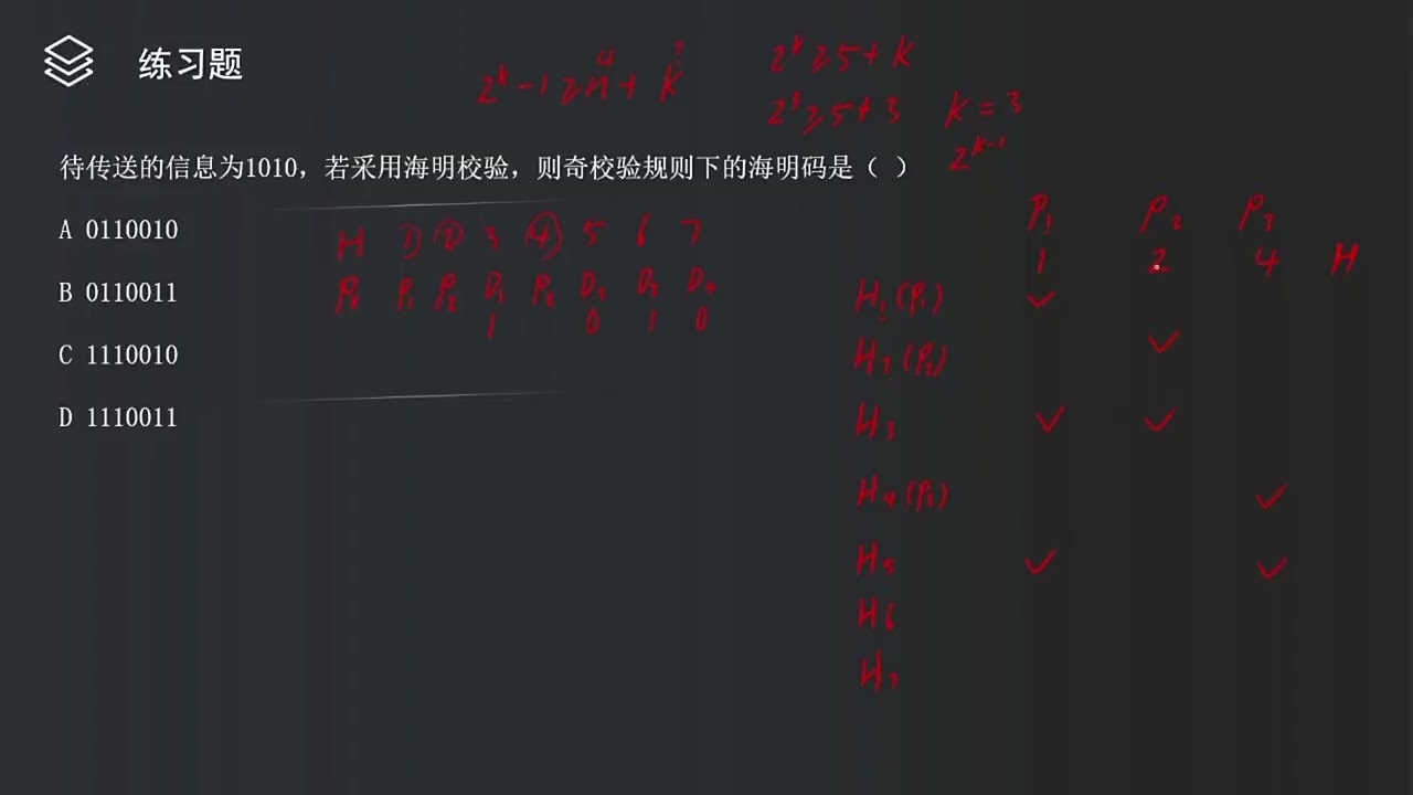 1 4 4校验码 海明校验
