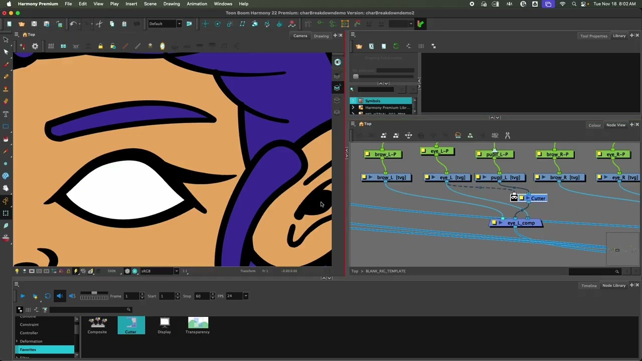 Toon Boom Harmony - Character Rigging - Cutter and Overlay