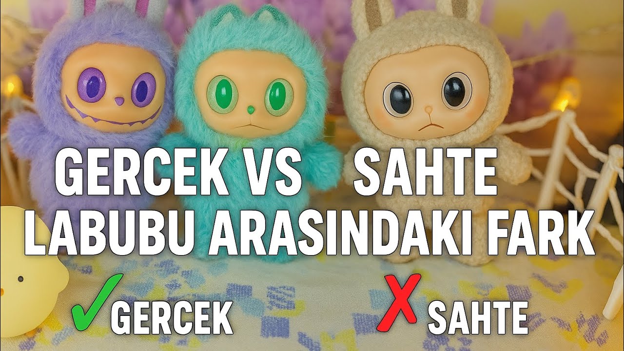 Gerçek VS Sahte LABUBU ARASINDAKİ FARK nedir?  2 tane ÇAKMA FAKE LABUBU İLE 1 tane ORİJİNAL LABUBU