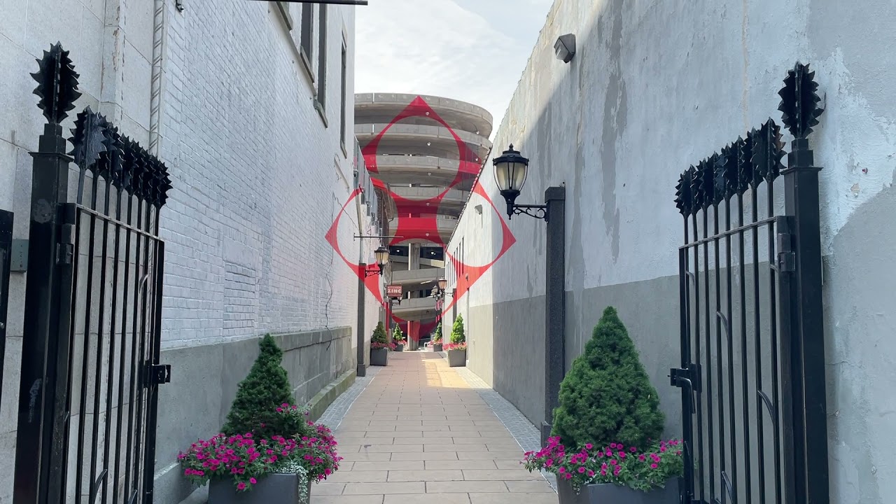 Square with Four Circles by Felice Varini - Public Art in New Haven, CT