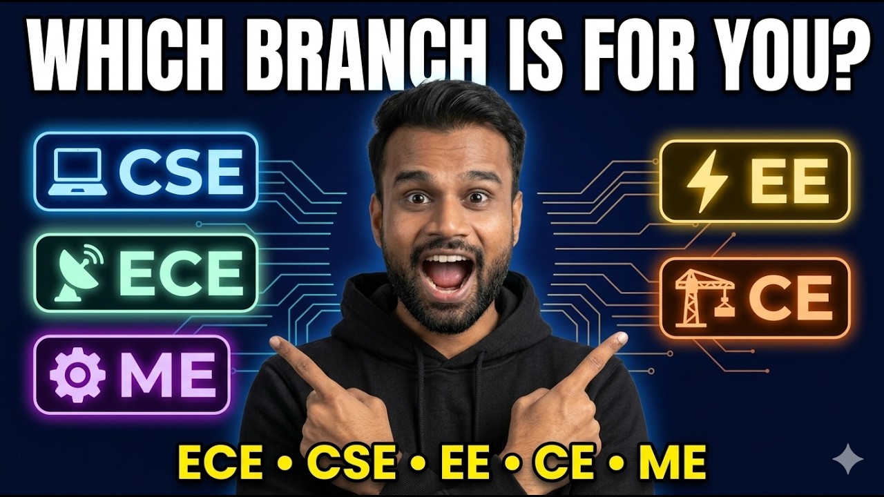 Don't Choose the Wrong Engineering Branch! | CSE vs ECE vs EE vs ME vs CE