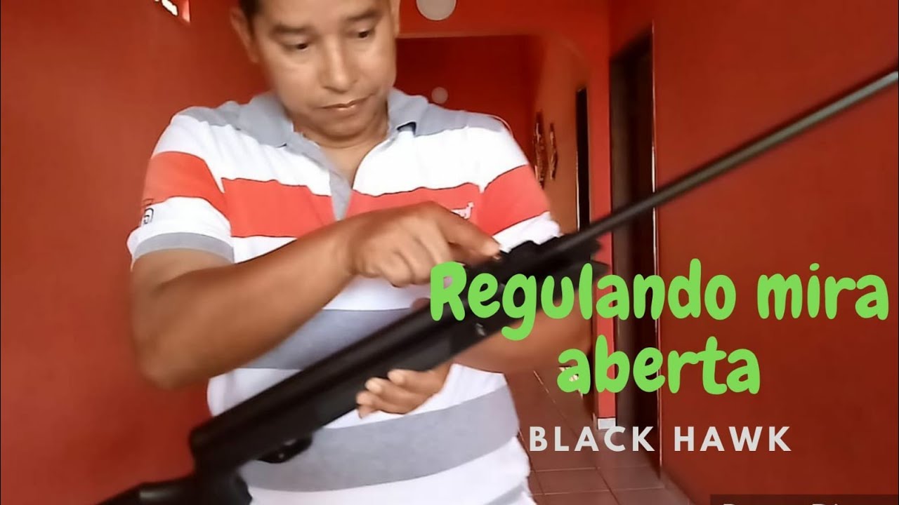 ajustando a mira aberta da black hawk
