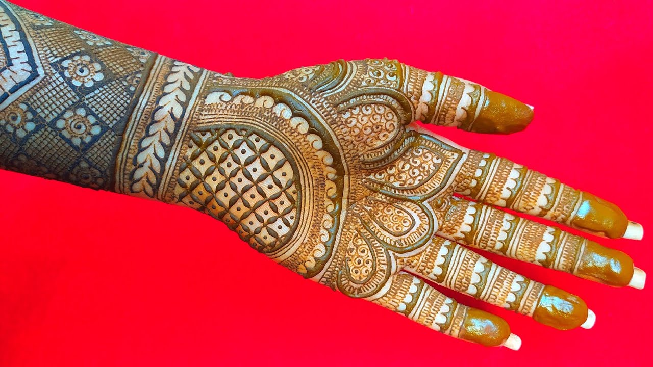 Bridal mehndi design ll easy simple bridal dulhan mehndi designl simple full hand mehandi for bride