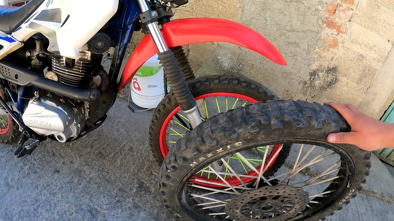 Cambio de rines a la DM de 125 a 250 fácil  Una locura/ P1 #dm125 #italika