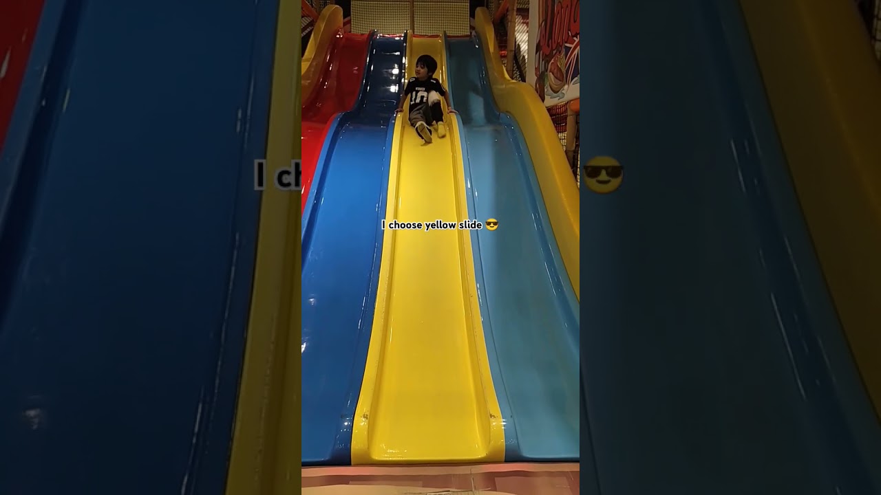 Yellow slide in my town mall #yellowslide