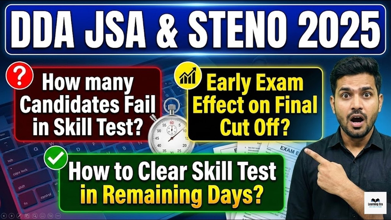 DDA JSA AND STENO 2025 How many Students Fail in Skill Test?