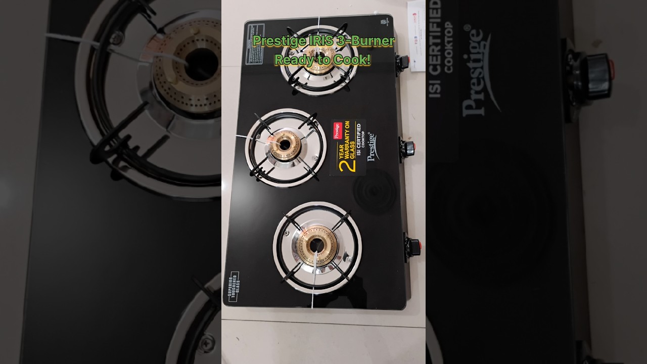Prestige IRIS 3-Burner Unboxing 🔥 Toughened Glass Top | #shorts
