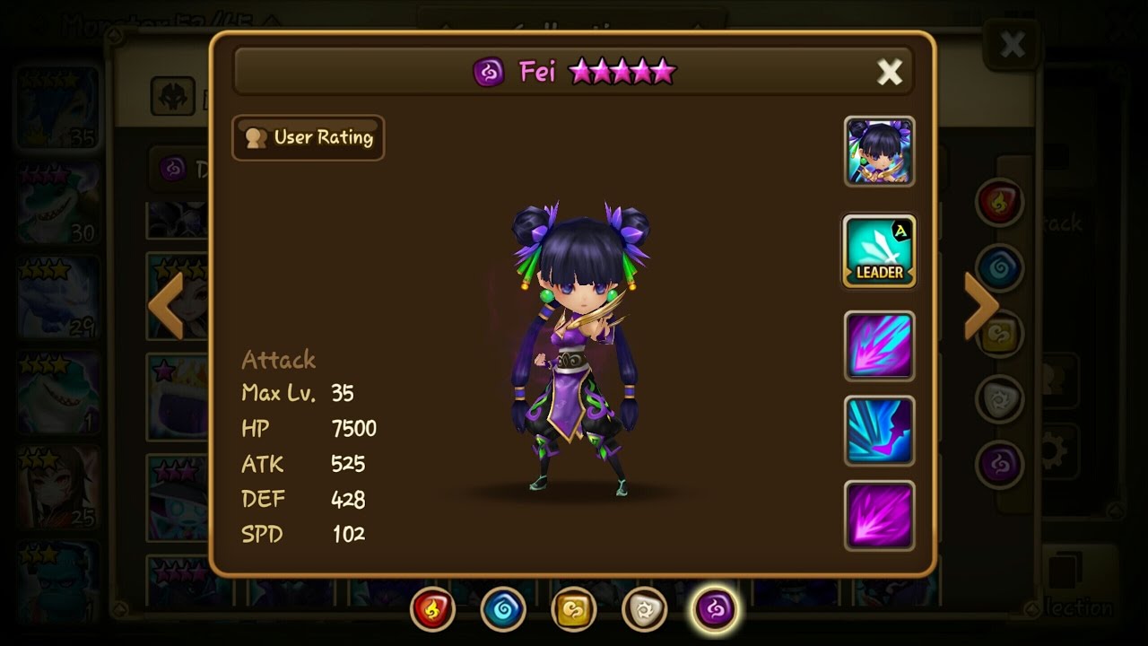 Summoners War - Fei (dark kung fu girl) damage test