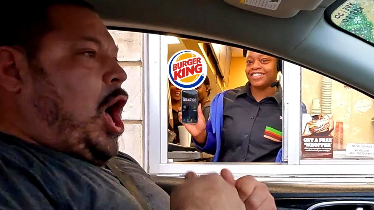 Burger King Drive-Thru Speed Challenge with Associate J Timing Me