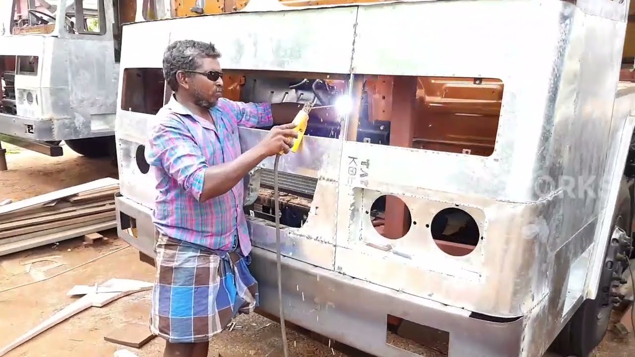 🚐Ashok Leyland truck AVTR 4825 steel body and cabinet make பண்னலாம் வாங்க....👍