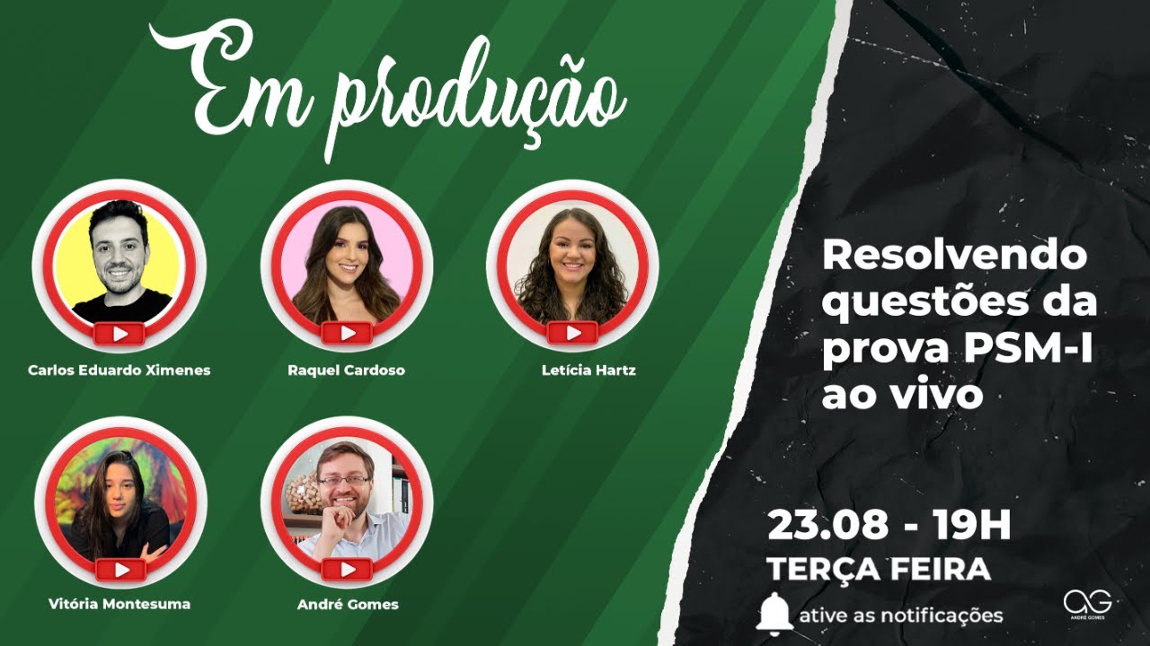 Resolvendo questões da PSM-I ao vivo   |   Live #26