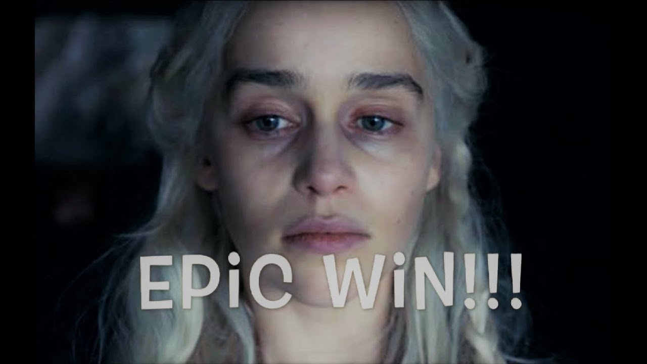 Daenery's burns down king's landing to ashes scene (epic-win meme)
