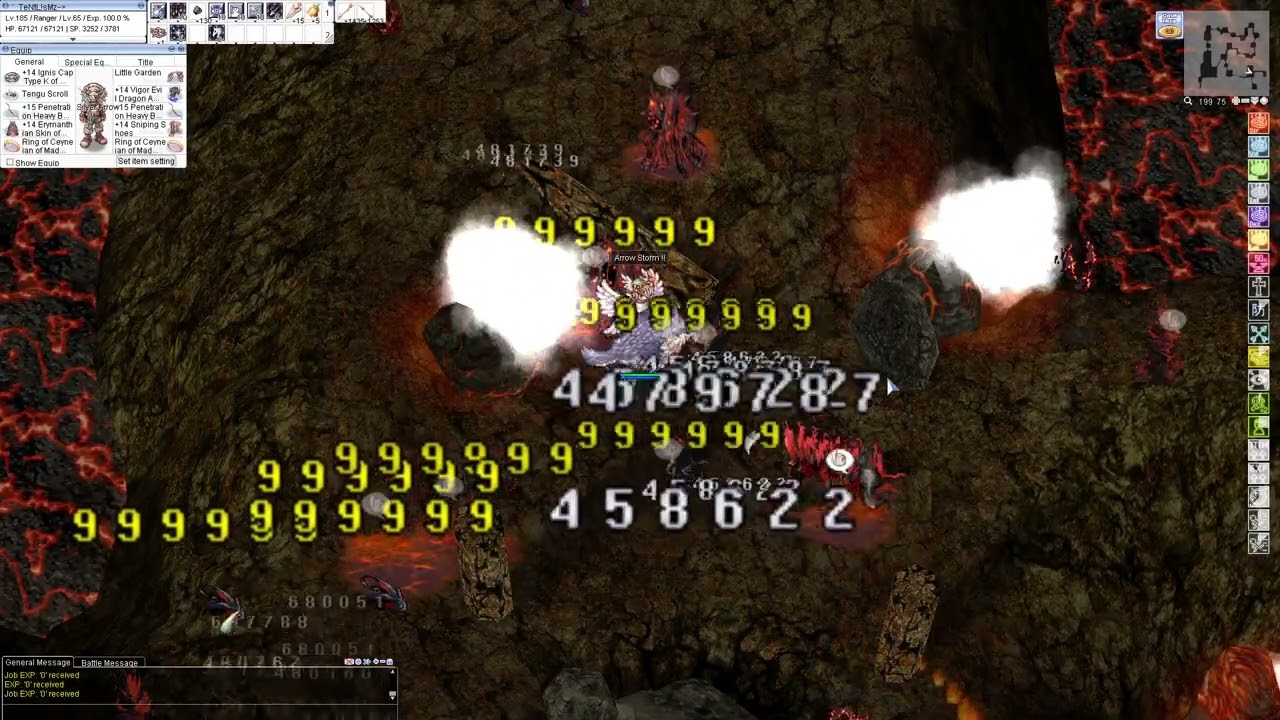 - IRO- Ranger Arrow Storm Magma Dungeon F3 (One Hit Kill All) -