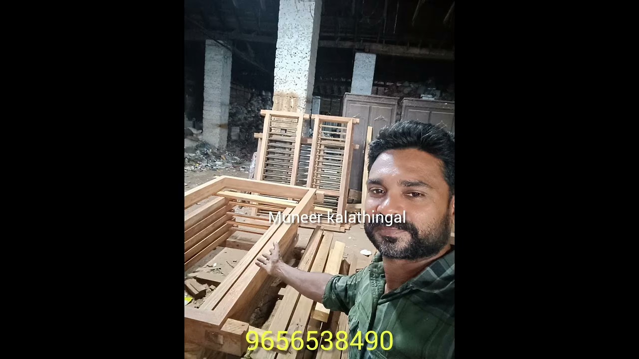 Wooden windows and door frame model in Kerala