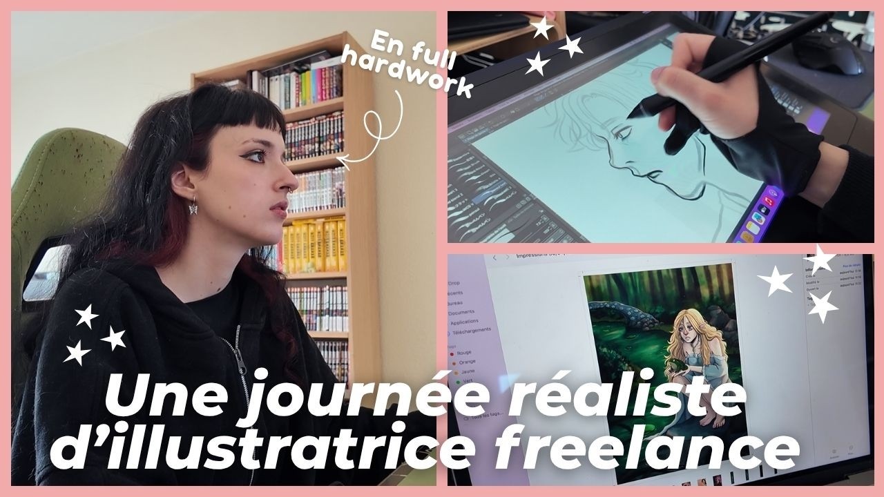 Une journ&eacute;e r&eacute;aliste d'illustratrice freelance - Studio Vlog