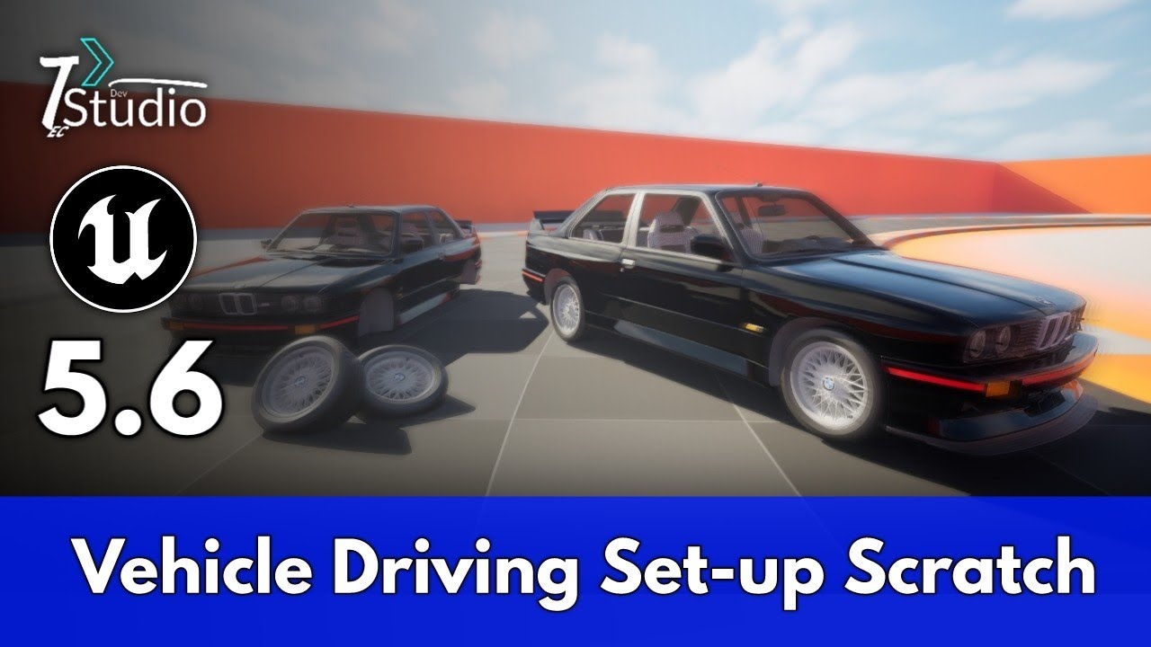 Настройка вождения автомобиля в Unreal Engine 5.6 с нуля #ue5 #unrealengine #vehicles