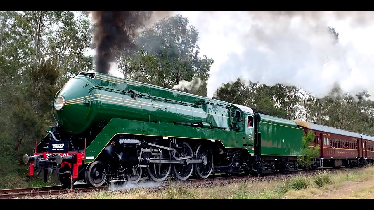 Australian Steam Trains: 3801 in Action at Thirlmere, 26Jun22