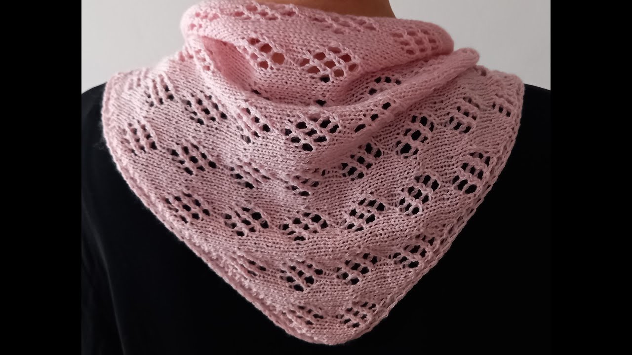 Anleitung/Dreieckstuch stricken/Lochmuster #stricken #strickanleitung #anfänger #schrittfürschritt