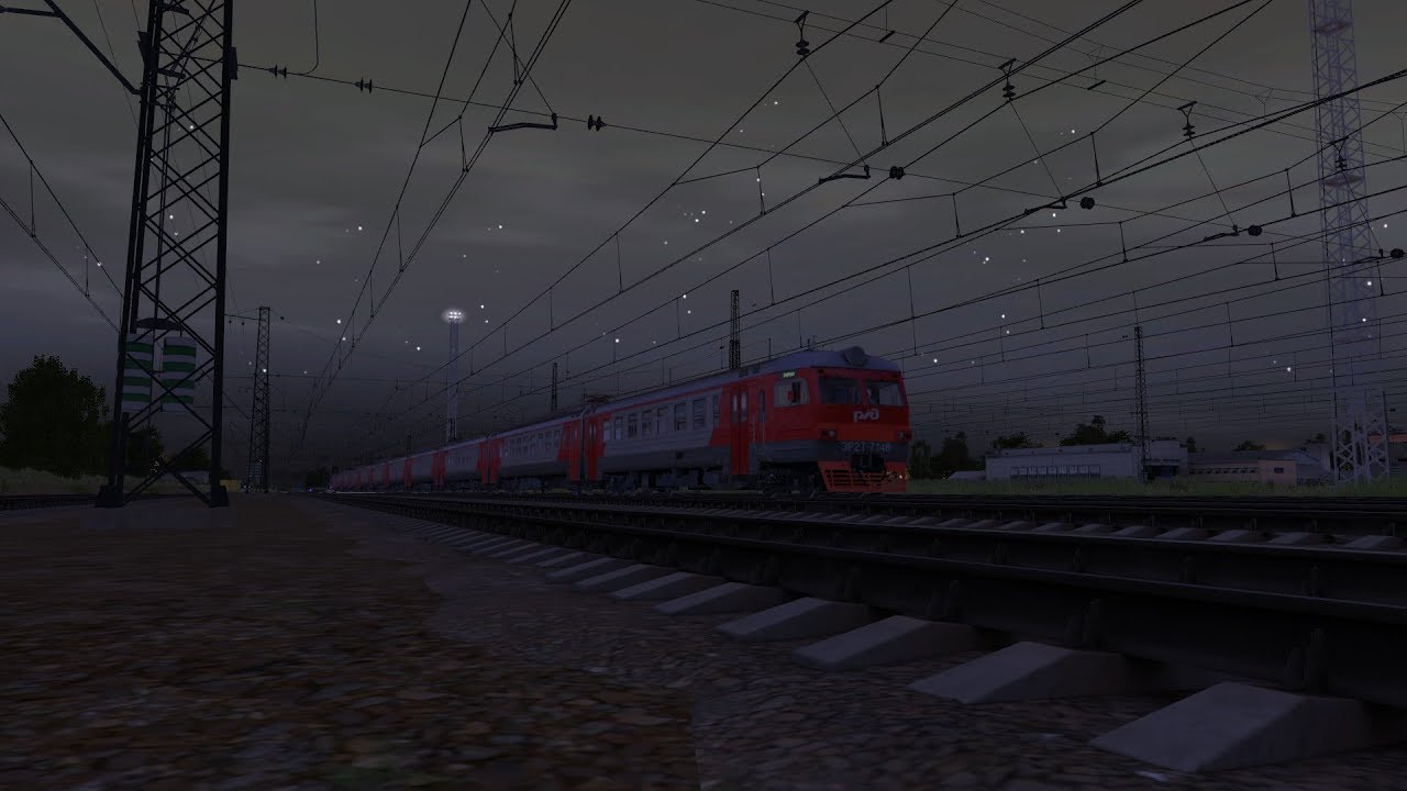 -Trainz 12- на минималках. Поездка- Ожерелье- Павелецкий вокзал, ночной рейс (Часть 1)