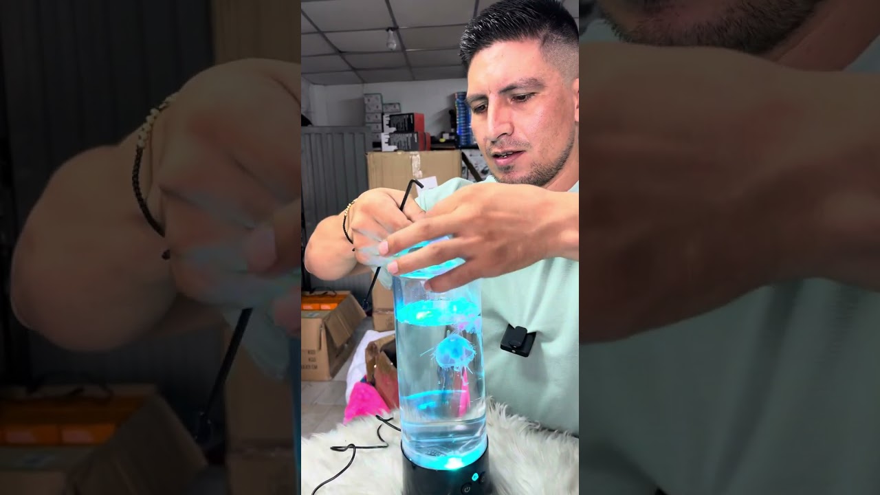 Lámpara LED con medusas cómo funciona