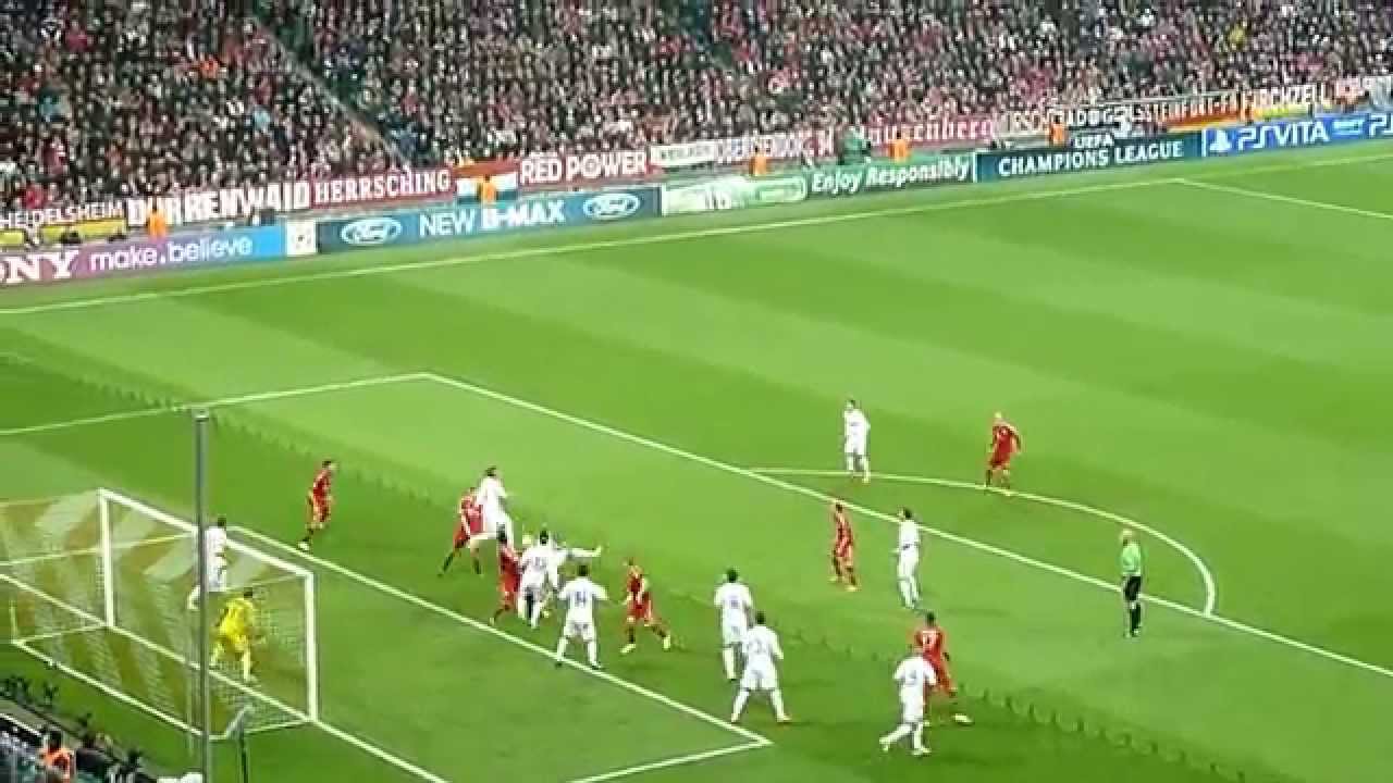 Bayern vs. Real - 17.04.2012 - Allianz Arena - Tor zum 1 : 0 durch Franck Ribéry - LIVE !!!