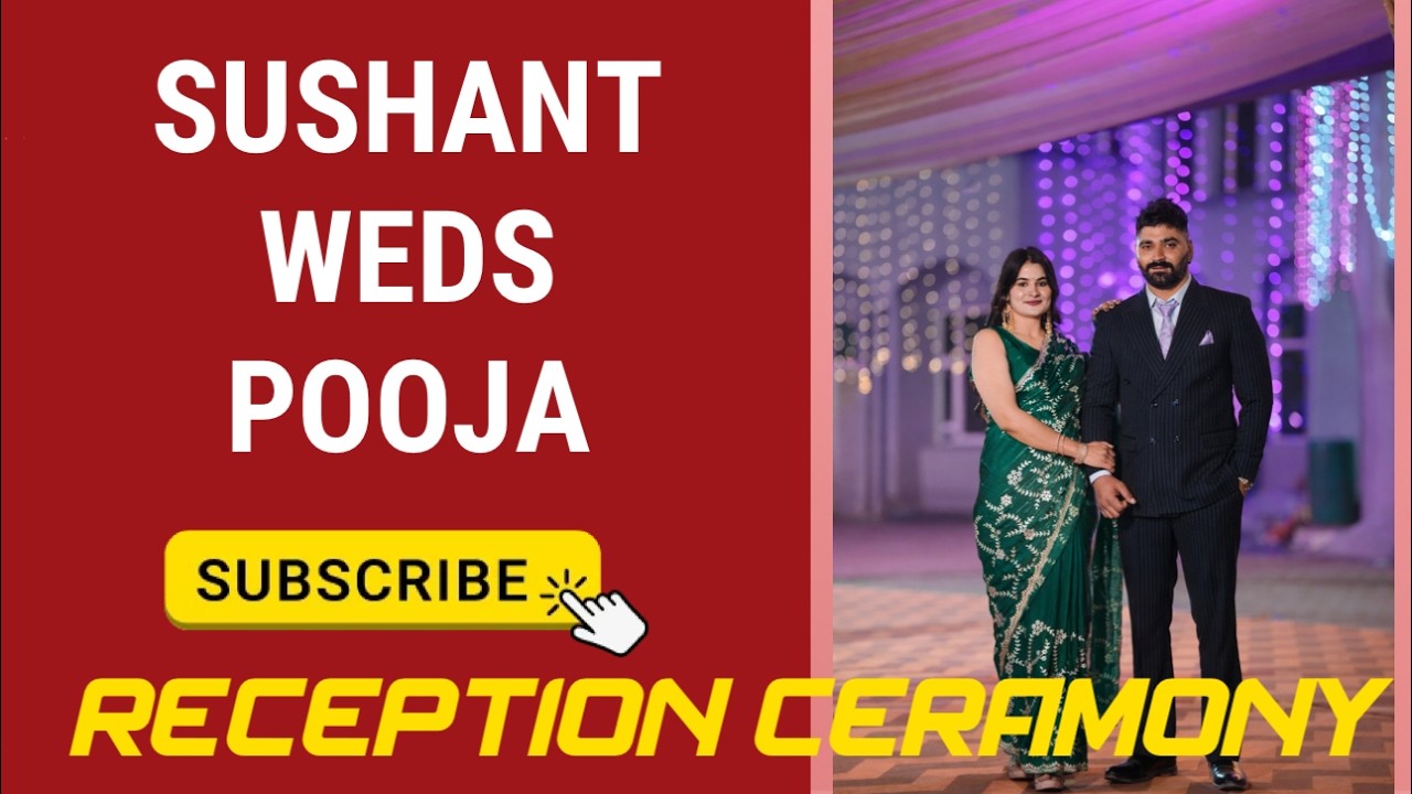 SUSHANT WITH POOJA 🔴LIVE RECEPTION CERAMONY