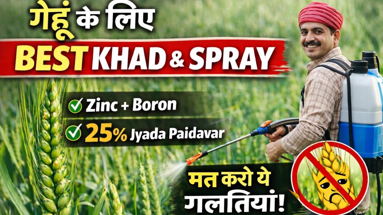 Gehun Me Baali Nikalte Samay Kya Khad Dale | Wheat Booting Stage Fertilizer & Spray | Yield Badhao