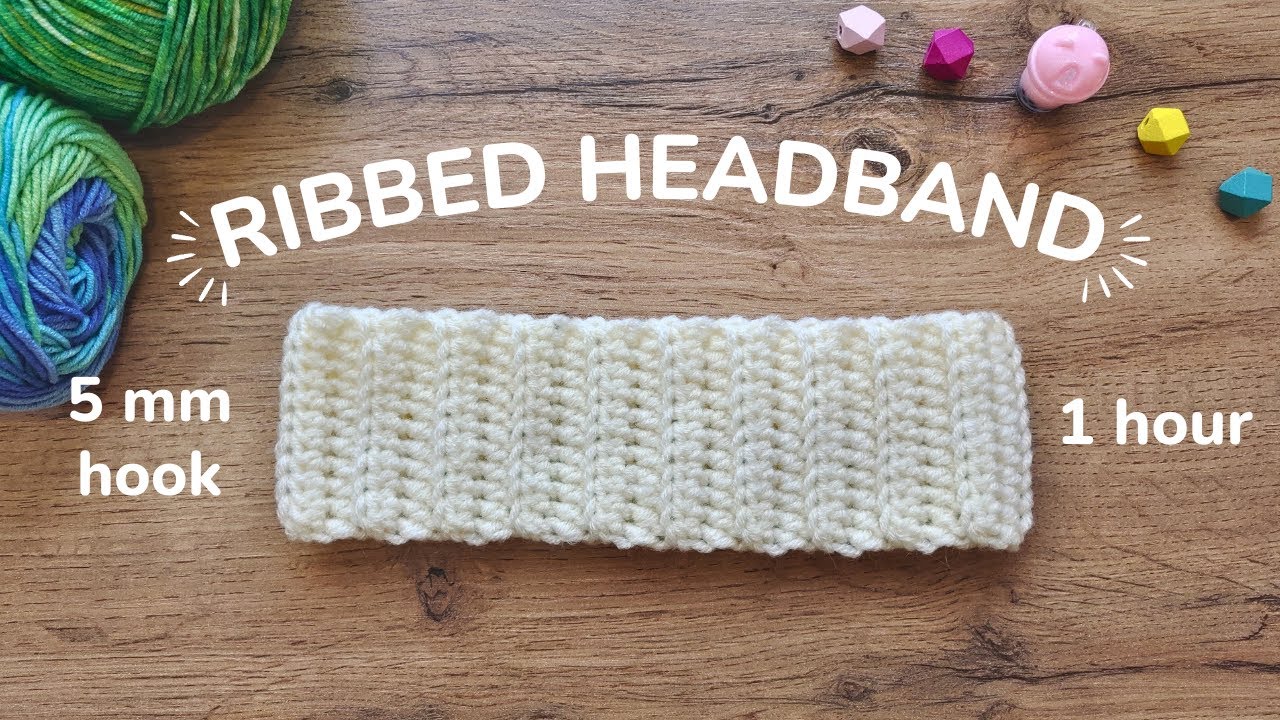 Ribbed Headband in 1 hour Quick Beginner friendly project
