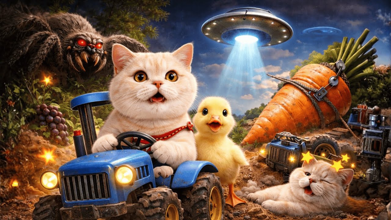 The Duckling Disappeared… Lila The Cat Races Her Mini Tractor to Find It! 🚜💨🐥