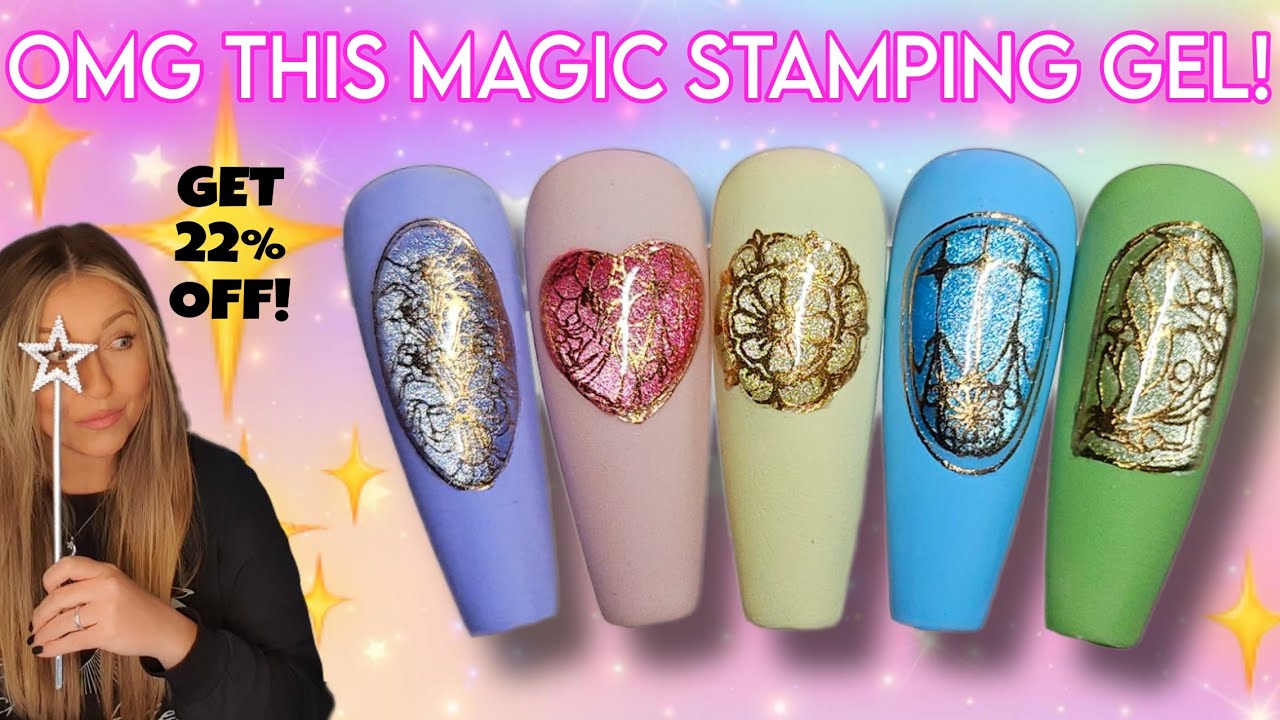 🪄 MAGIC Stamping Gel For Chrome ! | Easy Cat Eye Stamp Nail Art | Stained Glass Cateye Window Design