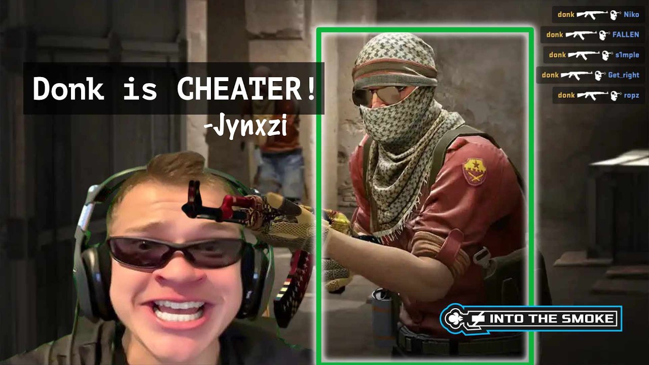 Jynxzi Claims Donk is a cheater, Into The Smoke Reacts!