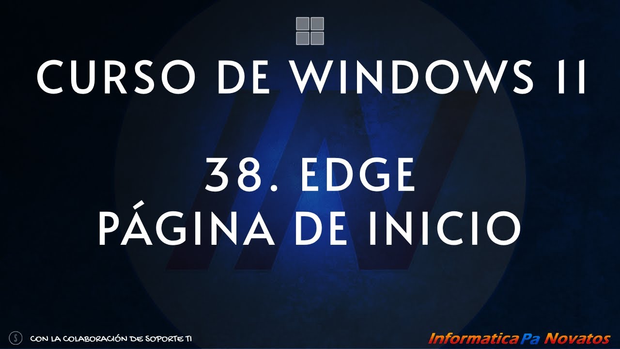 Curso de Windows 11 - 38. Edge - Página de inicio