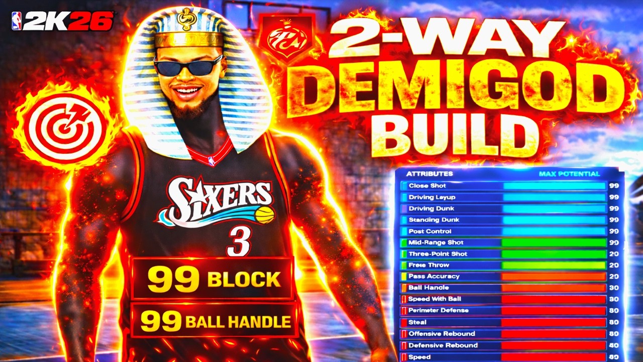 ЛУЧШИЙ универсальный полубог для NBA 2K26! 99 защиты! 99 владения мячом! Лучшие фирменные приемы ...