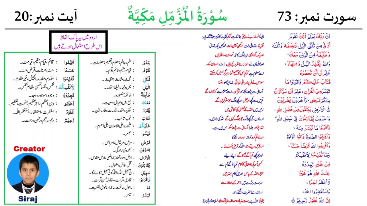 73. Surah Al-Muzzammil Ayat 20