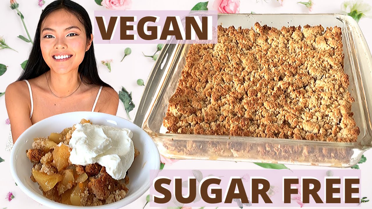 Healthy VEGAN Dessert / SUGAR FREE APPLE CRISP / GLUTEN FREE