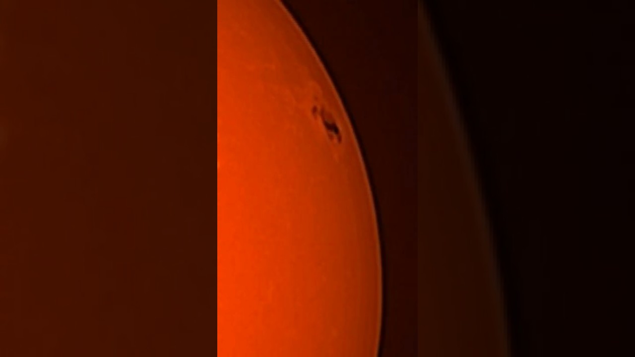Observing the sunspot AR 4079 at the edge of the solar disk - 5/10/25